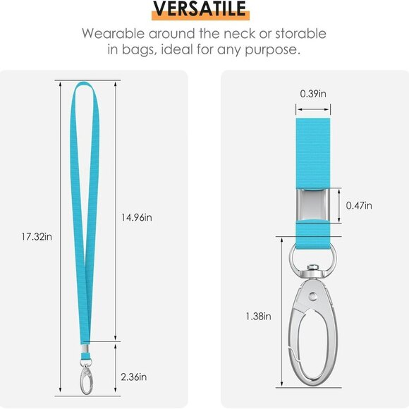 10 Pack Lanyards for ID Badges, Cruise Ship Cards, Keys, Keychain, Long-lasting - Picture 5 of 7